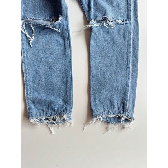 ONE TEASPOON Vintage Medium Rinse Distressed Tapered Drop Crotch Jeans, Size XXS - Picture 4 of 12